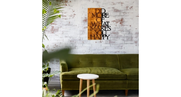 Dekorativní dřevěný doplněk na zeď - NÁPIS,  42 x 58 cm 